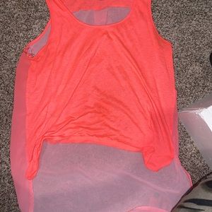 No sleeves pink tee dimmer time size L rue21
